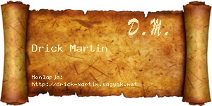 Drick Martin névjegykártya